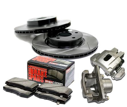 Team Integra Brake Upgrade Kit for Acura 1994-2001 with Stoptech Slotted Rotors and Brake Pads - Front - (2001 2000 1999 1998 1997 1996 1995 1994)
