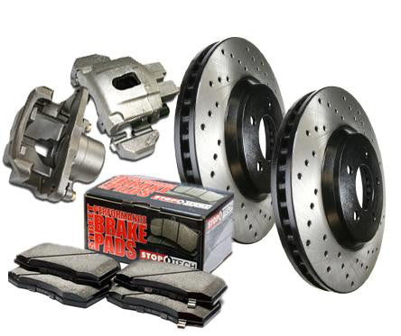 Team Integra Brake Upgrade Kit for Acura 1994-2001 with Stoptech Drilled Rotors and Brake Pads - Front - (2001 2000 1999 1998 1997 1996 1995 1994)
