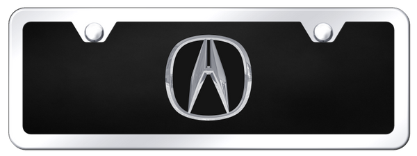 Acura Acura Mini Kit - Chrome on Black License Plate - ACU.CBMK