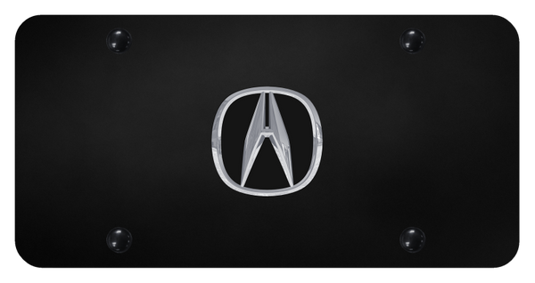 Acura Acura License Plate - Chrome on Black License Plate - ACU.CB