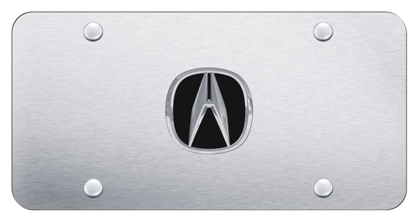 Acura Acura License Plate - Chrome on Brushed License Plate - ACU.CS