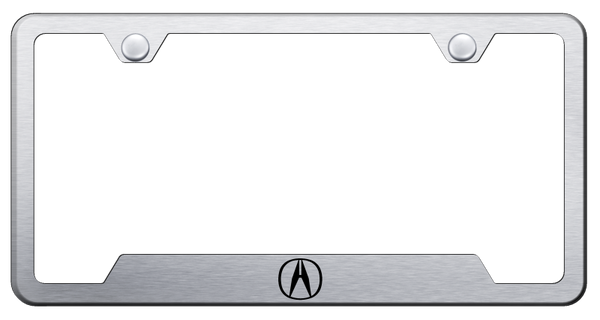 Acura Acura (Logo Only) Cut-Out Frame - Laser Etched Brushed License Plate Frame - GF.ACUL.ES