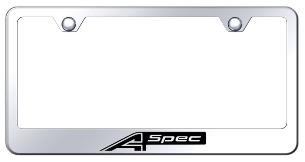 Acura A-Spec Stainless Steel Frame - Laser Etched Mirrored License Plate Frame - LF.ASPEC.EC
