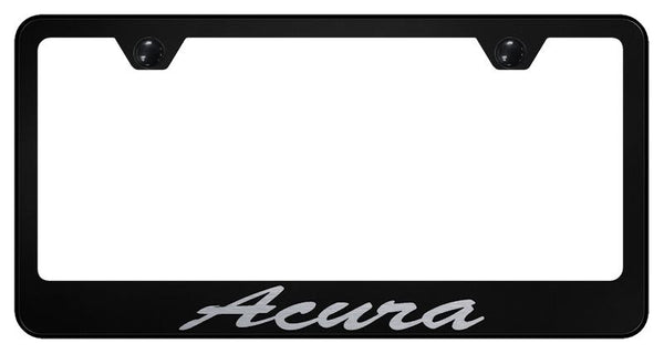 Acura Acura Black Laser Etched Standard License Frame - LFS.ACU.EB
