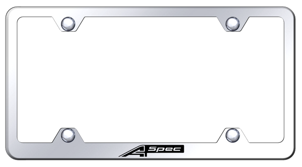 Acura A-Spec Steel Wide Body Frame - Laser Etched Mirrored License Plate Frame - LFW.ASPEC.EC