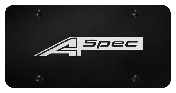 Acura A-Spec License Plate - Laser Etched Black License Plate - PL.ASPEC.EB