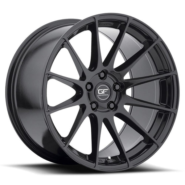 MRR GF6 Gloss Black Wheels for 1997-2009 AUDI S4 - 19x8.5 35 mm - 19" - (2009 2008 2007 2006 2005 2004 2003 2002 2001 2000 1999 1998 1997)