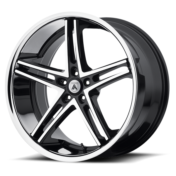 ASANTI ABL-7 Machined Face with SS Lip Wheels for 2008-2012 CADILLAC CTS - 22" x 10" 35 mm 22" - (2012 2011 2010 2009 2008)