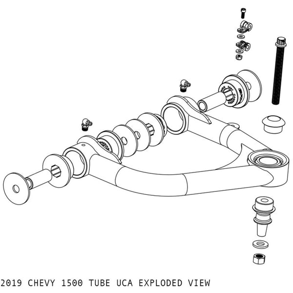 Camburg 1.25 Performance Uniball Upper Arms for 2019-2024 Chevrolet Silverado 1500 - CAM-210065 [2024 2023 2022 2021 2020 2019]