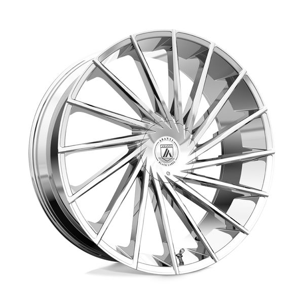 Asanti Black ABL-18 MATAR CHROME Wheels for 2007-2013 CHEVROLET AVALANCHE [] - 24X9 15 MM - 24"  - (2013 2012 2011 2010 2009 2008 2007)