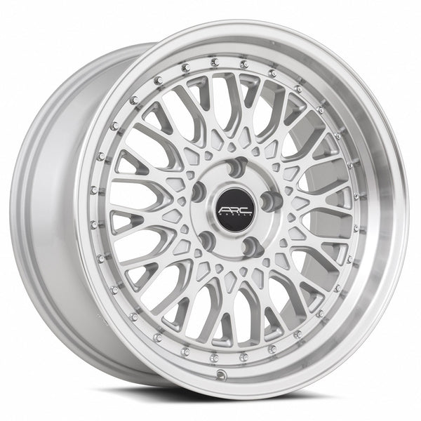 ARC AR1 Silver Machine Face Lip Chrome Rivet Wheels for 2009-2022 LEXUS IS350 BASE [] - 18x8.5 35 mm - 18"  - (2022 2021 2020 2019 2018 2017 2016 2015 2014 2013 2012 2011 2010 2009)