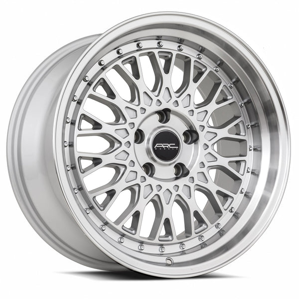 ARC AR1 Silver Machine Face Lip Chrome Rivet Wheels for 2019-2022 SUBARU ASCENT [] - 18x9.5 35 mm - 18"  - (2022 2021 2020 2019)