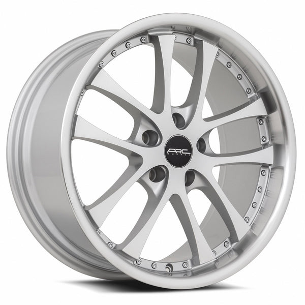 ARC AR5 Silver Machine Face Lip Chrome Rivet Wheels for 2004-2008 ACURA TL BASE [] - 18x8.5 35 mm - 18"  - (2008 2007 2006 2005 2004)