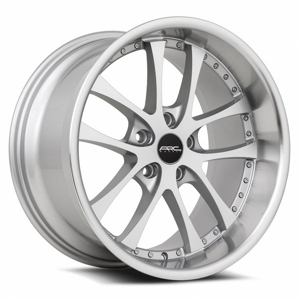 ARC AR5 Silver Machine Face Lip Chrome Rivet Wheels for 2006-2008 INFINITI G35 [] - 17x9 30 mm - 17"  - (2008 2007 2006)