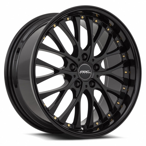 ARC AR6 All Black Gold Rivet Wheels for 2020-2022 SUBARU OUTBACK [] - 18x8 30 mm - 18"  - (2022 2021 2020)