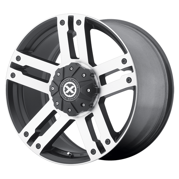 ATX Series AX190 DUNE SATIN BLACK WITH MACHINED FACE Wheels for 2007-2013 CHEVROLET AVALANCHE [] - 20X9 18 MM - 20"  - (2013 2012 2011 2010 2009 2008 2007)