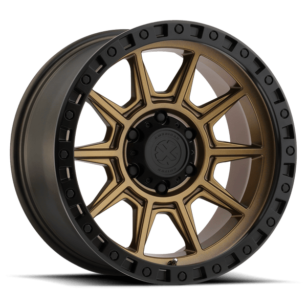 ATX Series AX202 MATTE BRONZE WITH BLACK LIP Wheels for 2007-2020 CHEVROLET SUBURBAN [] - 17X9 -12 MM - 17"  - (2020 2019 2018 2017 2016 2015 2014 2013 2012 2011 2010 2009 2008 2007)