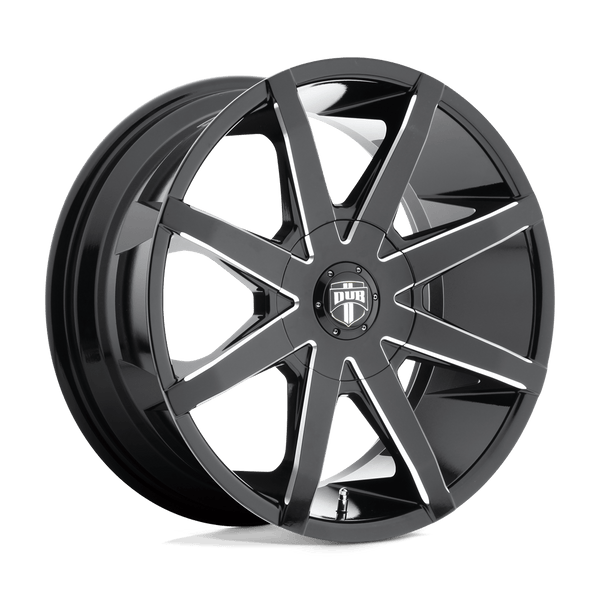 DUB 1PC S109 PUSH GLOSS BLACK MILLED Wheels for 2007-2013 CHEVROLET AVALANCHE [] - 20X8.5 25 MM - 20"  - (2013 2012 2011 2010 2009 2008 2007)