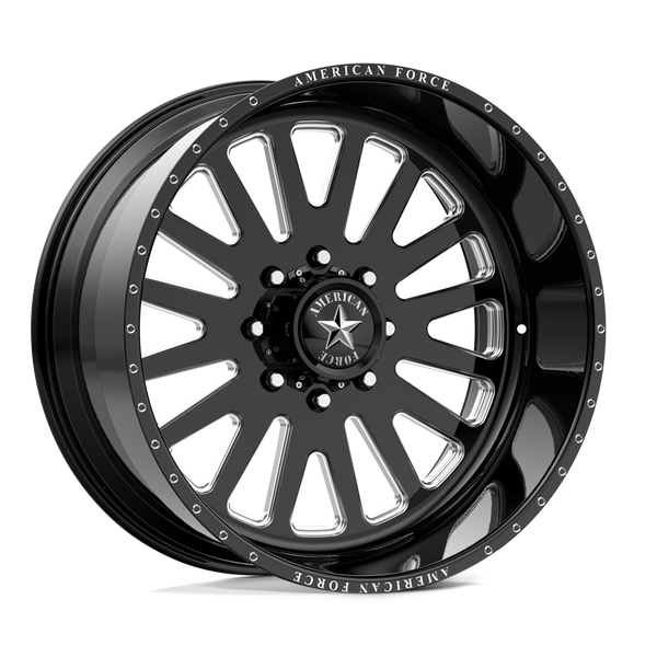 American Force AFW F20 ATOM SS GLOSS BLACK MACHINED Wheels for 2007-2013 CHEVROLET AVALANCHE [] - 20X9 0 MM - 20"  - (2013 2012 2011 2010 2009 2008 2007)