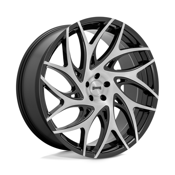 DUB 1PC S260 G.O.A.T. BRUSHED FACE WITH GLOSS BLACK DARK TINT SPOKES Wheels for 2011-2016 SCION TC [] - 20X9 35 MM - 20"  - (2016 2015 2014 2013 2012 2011)