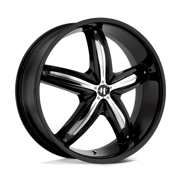 Helo HE844 GLOSS BLACK WITH REMOVABLE CHROME ACCENTS Wheels for 2008-2009 PONTIAC G8 [] - 20X8 38 MM - 20"  - (2009 2008)