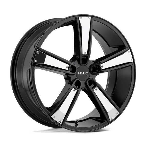 Helo HE899 SATIN BLACK WITH GLOSS BLACK & CHROME INSERTS Wheels for 2001-2005 LEXUS IS300 [] - 18X8 38 MM - 18"  - (2005 2004 2003 2002 2001)