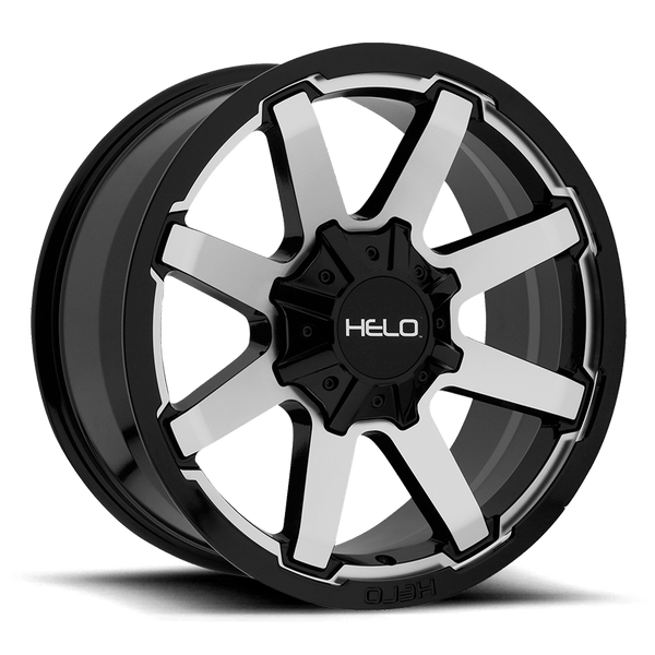 Helo HE909 GLOSS BLACK MACHINED Wheels for 2007-2013 CHEVROLET AVALANCHE [] - 18X9 0 MM - 18"  - (2013 2012 2011 2010 2009 2008 2007)