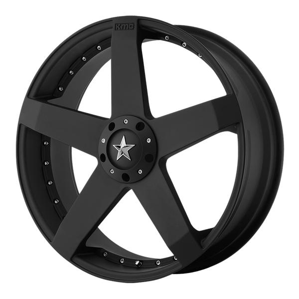 KMC KM775 ROCKSTAR CAR MATTE BLACK Wheels for 2001-2005 LEXUS IS300 [] - 18X8 42 MM - 18"  - (2005 2004 2003 2002 2001)