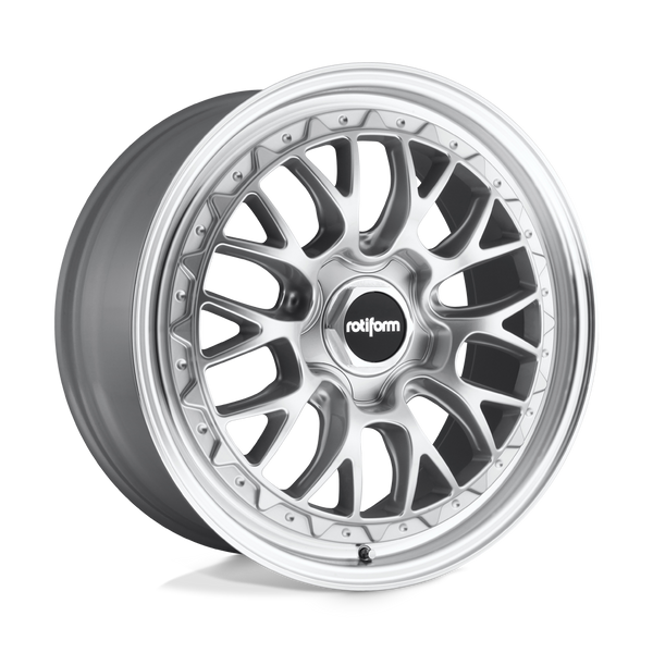Rotiform R155 LSR GLOSS SILVER MACHINED Wheels for 2012-2016 AUDI A5 | A5 QUATTRO [] - 19X8.5 45 MM - 19"  - (2016 2015 2014 2013 2012)
