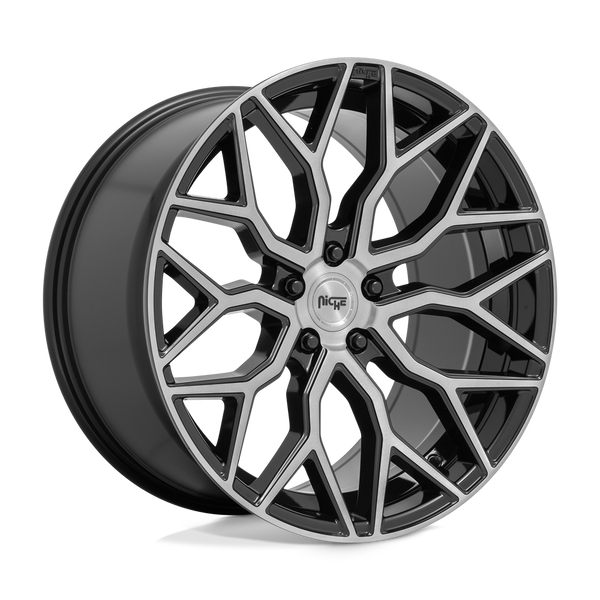 Niche 1PC M262 MAZZANTI GLOSS BLACK BRUSHED FACE Wheels for 2023-2024 ACURA INTEGRA [] - 19X8.5 35 MM - 19"  - (2024 2023)