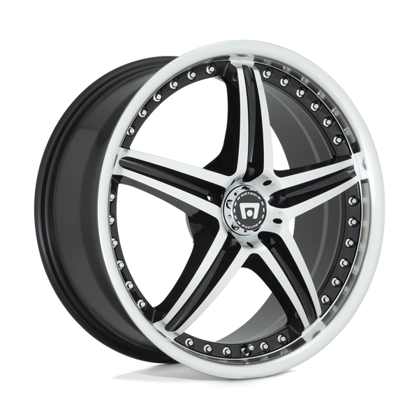 Motegi MR107 D5S GLOSS BLACK MACHINED Wheels for 2003-2005 INFINITI G35 [] - 18X8 42 MM - 18"  - (2005 2004 2003)