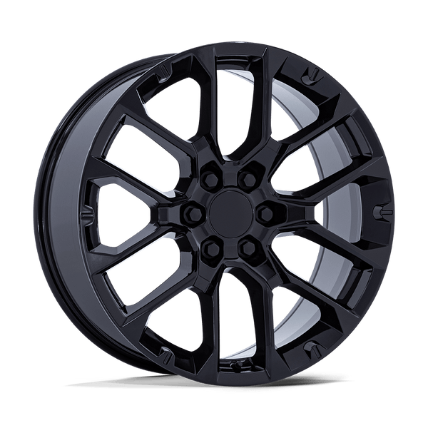 Performance Replicas PR224 GLOSS BLACK Wheels for 2007-2013 CHEVROLET AVALANCHE [] - 22X9 28 MM - 22"  - (2013 2012 2011 2010 2009 2008 2007)