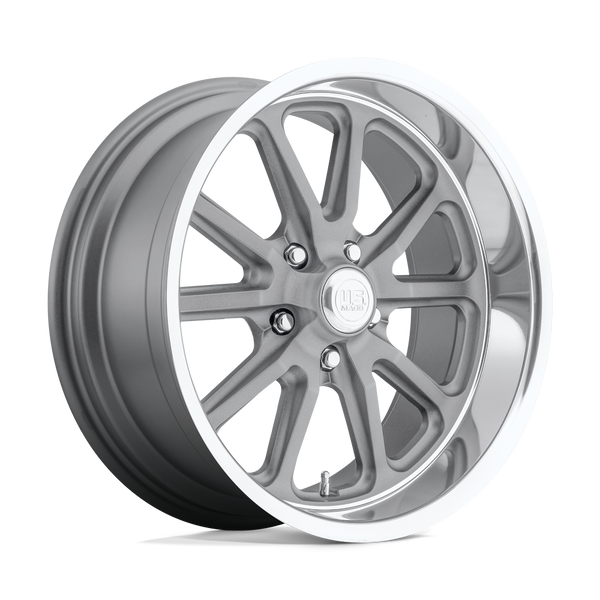 US Mag 1PC U111 RAMBLER EAGLE GRAY W/ DIAMOND CUT LIP Wheels for 2010-2016 HYUNDAI GENESIS COUPE [] - 20X8.5 32 MM - 20"  - (2016 2015 2014 2013 2012 2011)