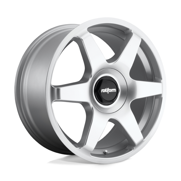 Rotiform R114 SIX GLOSS SILVER Wheels for 2012-2016 AUDI A4 | A4 QUATTRO [] - 18X8.5 45 MM - 18"  - (2016 2015 2014 2013 2012)
