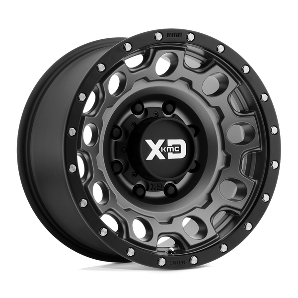 XD XD129 HOLESHOT MATTE GRAY W BLACK REINFORCING RING Wheels for 2007-2013 CHEVROLET AVALANCHE [] - 18X9 18 MM - 18"  - (2013 2012 2011 2010 2009 2008 2007)