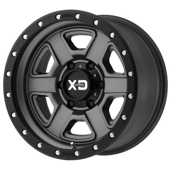 XD XD133 FUSION OFF-ROAD SATIN GRAY WITH SATIN BLACK LIP Wheels for 2007-2020 CHEVROLET SUBURBAN [] - 17X9 -12 MM - 17"  - (2020 2019 2018 2017 2016 2015 2014 2013 2012 2011 2010 2009 2008 2007)