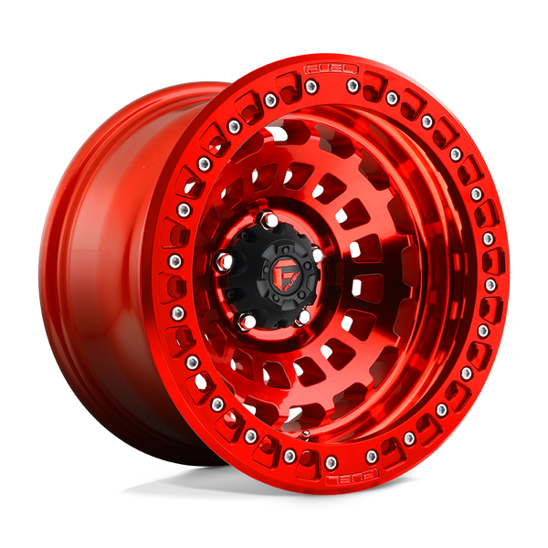 Fuel 1PC D100 ZEPHYR BEADLOCK CANDY RED Wheels for 2007-2020 CHEVROLET SUBURBAN [] - 17X9 -15 MM - 17"  - (2020 2019 2018 2017 2016 2015 2014 2013 2012 2011 2010 2009 2008 2007)