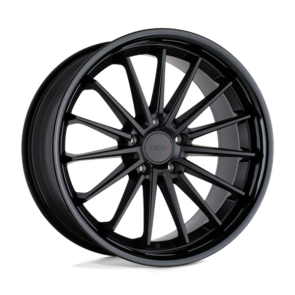 TSW MARINA MATTE BLACK W/ GLOSS BLACK LIP Wheels for 2006-2008 INFINITI G35 [] - 19X9.5 40 MM - 19"  - (2008 2007 2006)