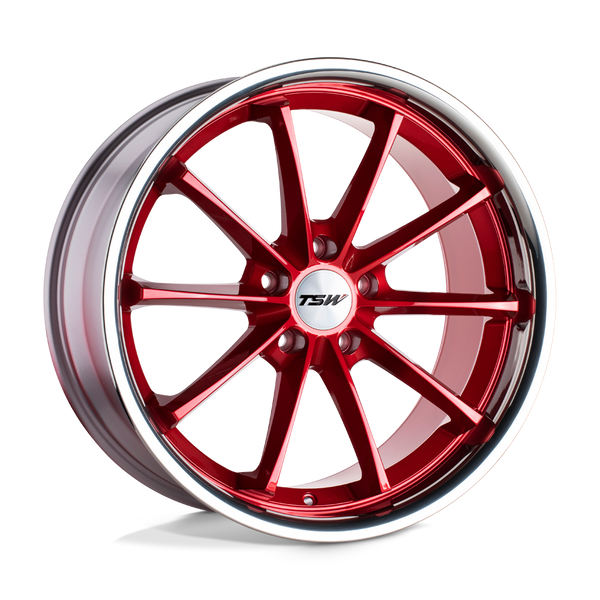 TSW SWEEP CANDY RED W/ STAINLESS LIP Wheels for 2023-2024 ACURA INTEGRA [] - 18X8.5 40 MM - 18"  - (2024 2023)