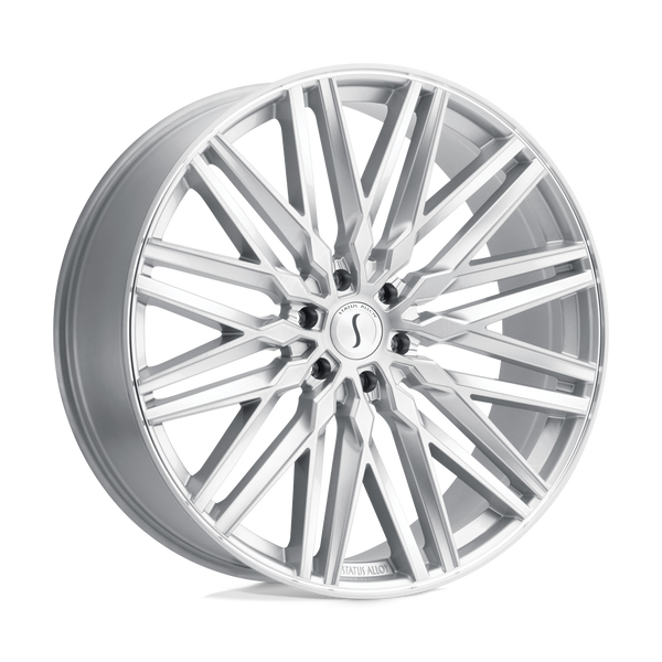 Status ADAMAS SILVER W/ MIRROR CUT FACE Wheels for 2007-2013 CHEVROLET AVALANCHE [] - 20X9 15 MM - 20"  - (2013 2012 2011 2010 2009 2008 2007)