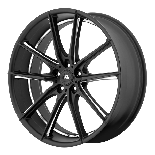 Adventus AVX-10 MATTE BLACK MILLED Wheels for 2012-2016 AUDI A4 | A4 QUATTRO [] - 20X8.5 38 MM - 20"  - (2016 2015 2014 2013 2012)