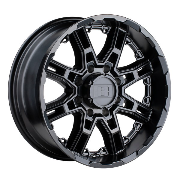 Level 8 SLINGSHOT MATTE BLACK Wheels for 2007-2020 CHEVROLET SUBURBAN [] - 20X9 10 MM - 20"  - (2020 2019 2018 2017 2016 2015 2014 2013 2012 2011 2010 2009 2008 2007)