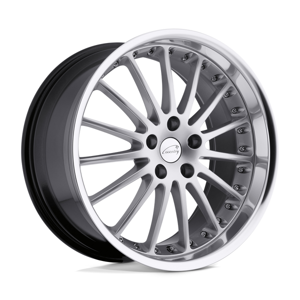 Coventry WHITLEY HYPER SILVER W/ MIRROR CUT LIP Wheels for 2013-2018 FORD FOCUS ST [] - 17X8 42 MM - 17"  - (2018 2017 2016 2015 2014 2013)