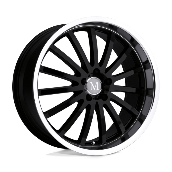 Mandrus MILLENIUM GLOSS BLACK W/ MIRROR CUT LIP Wheels for 2010-2021 VOLKSWAGEN GOLF [] - 17X8 32 MM - 17"  - (2021 2020 2019 2018 2017 2016 2015 2014 2013 2012 2011 2010)