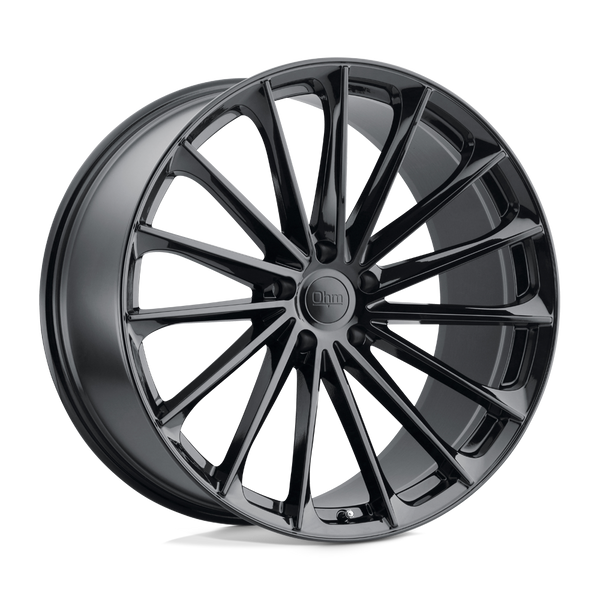 OHM PROTON GLOSS BLACK Wheels for 1998-2000 LEXUS GS400 [] - 18X8.5 30 MM - 18"  - (2000 1999 1998)