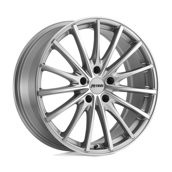 Petrol P3A SILVER W/ MACHINED CUT FACE Wheels for 2013-2018 FORD FOCUS ST [] - 18X8 40 MM - 18"  - (2018 2017 2016 2015 2014 2013)