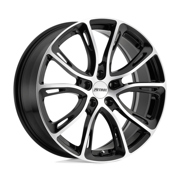 Petrol P5A GLOSS BLACK W/ MACHINED CUT FACE Wheels for 2012-2016 AUDI A4 | A4 QUATTRO [] - 17X7.5 40 MM - 17"  - (2016 2015 2014 2013 2012)