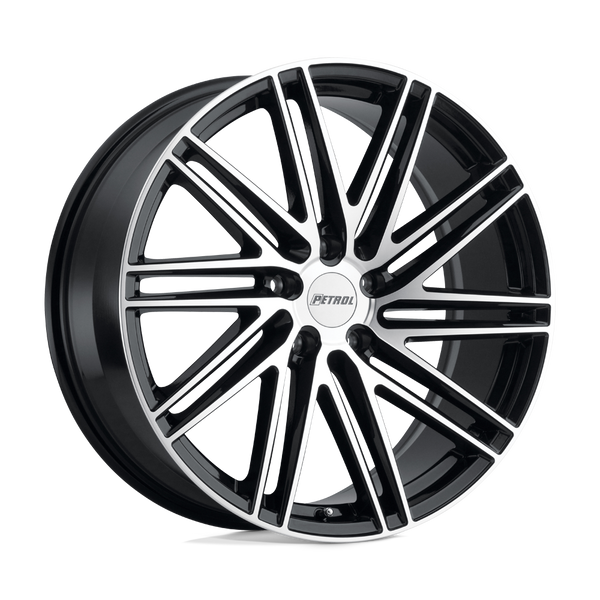 Petrol P1C GLOSS BLACK W/ MACHINED FACE Wheels for 2003-2005 INFINITI G35 [] - 19X8 40 MM - 19"  - (2005 2004 2003)