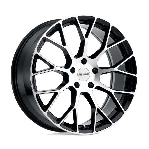 Petrol P2B GLOSS BLACK W/ MACHINED FACE Wheels for 2001-2005 LEXUS IS300 [] - 18X8 40 MM - 18"  - (2005 2004 2003 2002 2001)