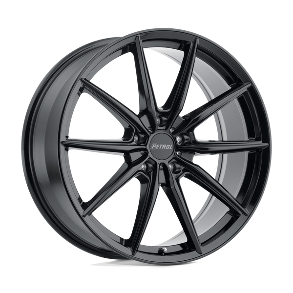 Petrol P4B GLOSS BLACK Wheels for 2005-2024 VOLKSWAGEN JETTA [] - 19X8 40 MM - 19"  - (2024 2023 2022 2021 2020 2019 2018 2017 2016 2015 2014 2013 2012 2011 2010 2009 2008 2007 2006 2005)